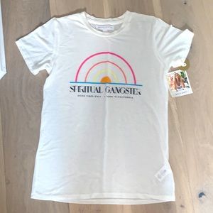 NWT spiritual gangster white t-shirt XS